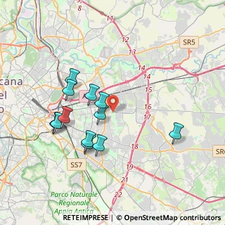 Mappa Via Molfetta, 00155 Roma RM, Italia (3.7275)