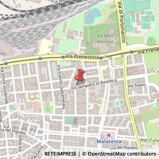 Mappa Via Sampiero di Bastelica, 33, 00176 Roma, Roma (Lazio)