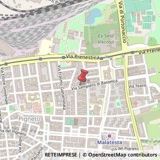 Mappa Via Sampiero di Bastelica, 39, 00176 Roma, Roma (Lazio)