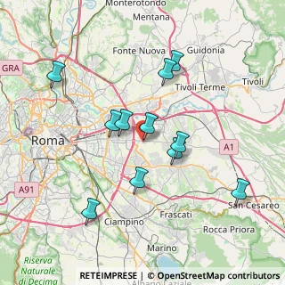 Mappa Via Airola, 00132 Roma RM, Italia (7.36455)