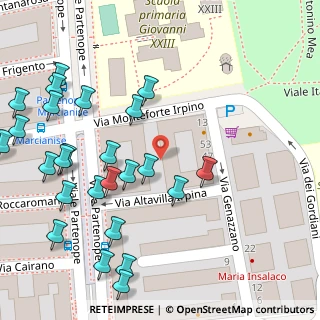 Mappa Via Monteforte Irpino, 00177 Roma RM, Italia (0.076)
