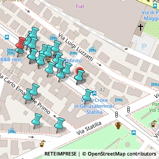 Mappa Via di S. Croce in Gerusalemme, 00181 Roma RM, Italia (0.0768)