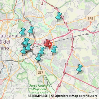 Mappa Via Filippo Parlatore, 00171 Roma RM, Italia (4.07077)