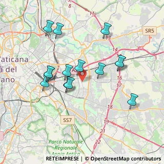 Mappa Via Filippo Parlatore, 00171 Roma RM, Italia (3.77786)