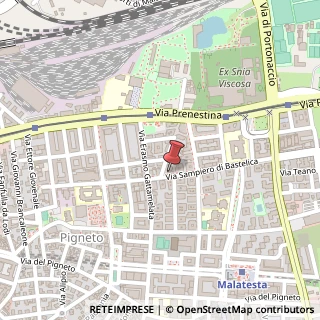 Mappa Via Sampiero di Bastelica, 13, 00176 Roma, Roma (Lazio)