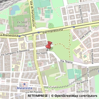 Mappa Via Teano, 13, 00177 Roma, Roma (Lazio)