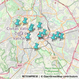 Mappa Via Galilei, 00187 Roma RM, Italia (3.09333)