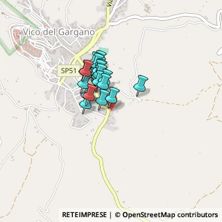 Mappa Via Emigrante, 71018 Vico del Gargano FG, Italia (0.30345)