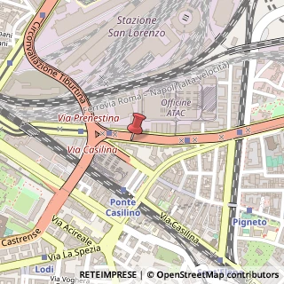 Mappa Via Prenestina, 64, 00176 Roma, Roma (Lazio)