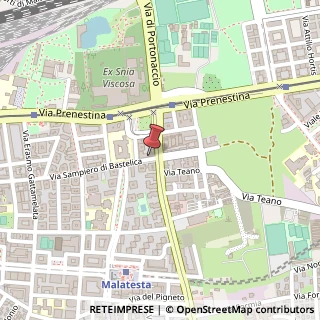 Mappa Via Sampiero di Bastelica, 141, 00176 Roma, Roma (Lazio)