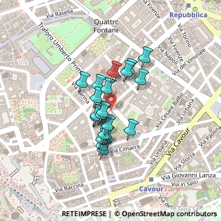 Mappa Via Milano, 00184 Roma RM, Italia (0.16)
