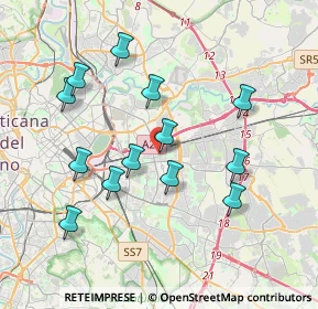 Mappa Via Codroipo, 00177 Roma RM, Italia (3.89615)