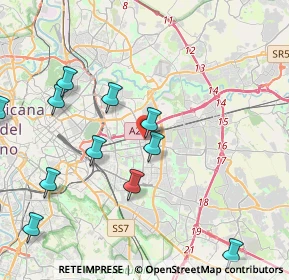 Mappa Via Codroipo, 00177 Roma RM, Italia (5.2475)
