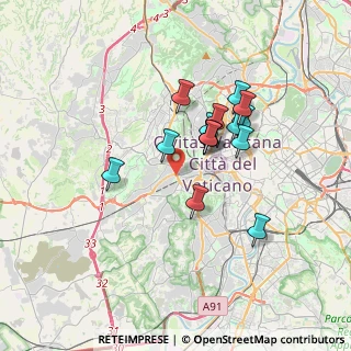 Mappa Circonvallazione Aurelia, 00165 Roma RM, Italia (2.982)