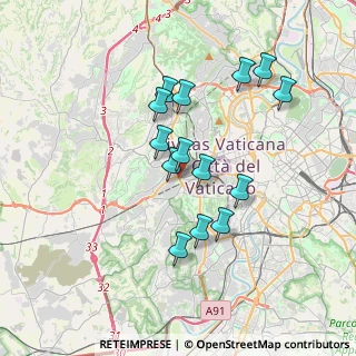 Mappa Circonvallazione Aurelia, 00165 Roma RM, Italia (3.32143)