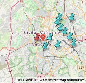 Mappa Viale delle Mura Aurelie, 00165 Roma RM, Italia (3.62182)