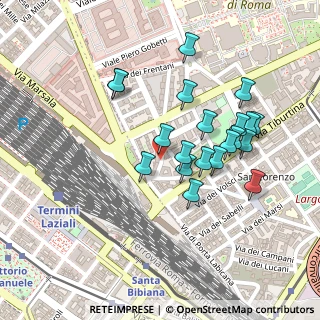Mappa Via dei Salentini, 00185 Roma RM, Italia (0.2225)