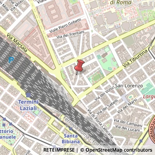 Mappa Via dei Salentini, 18/a, 00185 Roma, Roma (Lazio)