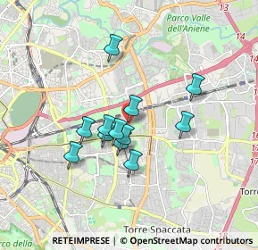 Mappa Centro commerciale Auchan Collatina a, 00177 Roma RM, Italia (1.38667)