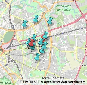 Mappa Centro commerciale Auchan Collatina a, 00177 Roma RM, Italia (1.36857)