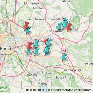 Mappa Via Onna, 00132 Roma RM, Italia (7.03429)