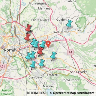 Mappa Via Carlo Bernardo Mosca, 00132 Roma RM, Italia (7.37214)