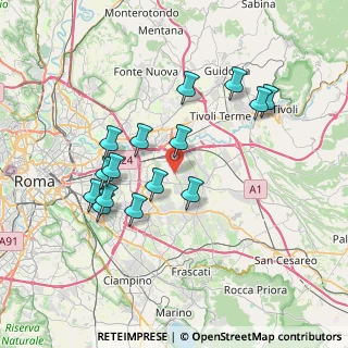 Mappa Via Carlo Bernardo Mosca, 00132 Roma RM, Italia (7.28733)