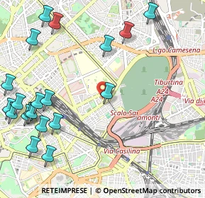 Mappa Via dei Dalmati, 00185 Roma RM, Italia (1.535)