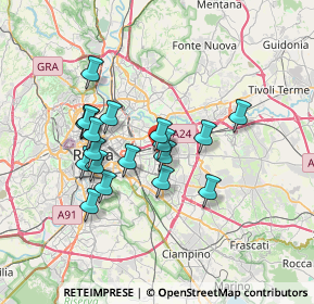 Mappa Via Mario Chiri, 00177 Roma RM, Italia (6.43684)