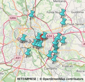 Mappa Via Mario Chiri, 00177 Roma RM, Italia (6.50824)