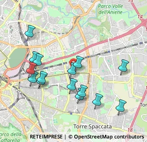 Mappa Via Mario Chiri, 00177 Roma RM, Italia (2.07733)