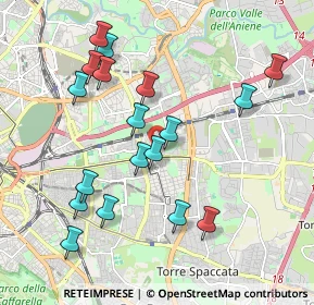Mappa Via Mario Chiri, 00177 Roma RM, Italia (2.13222)