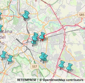 Mappa Via Mario Chiri, 00177 Roma RM, Italia (5.73813)