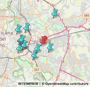 Mappa Via Mario Chiri, 00177 Roma RM, Italia (3.8525)