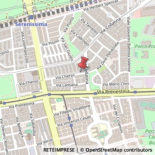 Mappa Via Cherso,  182, 00177 Roma, Roma (Lazio)