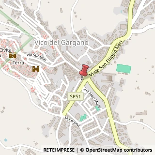 Mappa Via Gioco delle Palle, 3, 71018 Vico del Gargano, Foggia (Puglia)