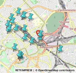 Mappa Via degli Aurunci, 00186 Roma RM, Italia (1.268)