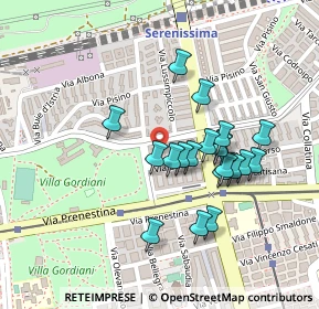 Mappa Villa Gordiani, 00177 Roma RM, Italia (0.206)