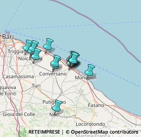 Mappa 70044 Polignano a Mare BA, Italia (9.84667)