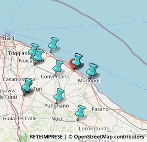 Mappa 70044 Polignano a Mare BA, Italia (14.06667)