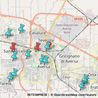 Mappa Via Roma Sesta Traversa II Tratto, 81030 Teverola CE, Italia (3.22857)