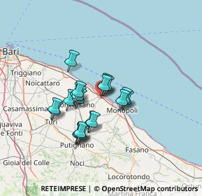 Mappa Contrada locosantissimo, 70044 Polignano a Mare BA, Italia (10.8675)