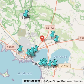 Mappa Via del Tratturello Tarantino, 74123 Paolo VI TA, Italia (5.01667)