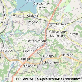 Mappa Costa Masnaga