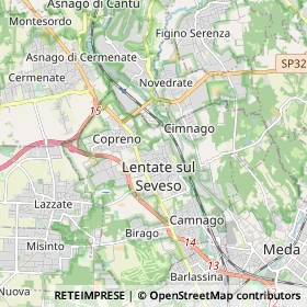Mappa Lentate sul Seveso