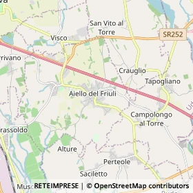 Mappa Aiello del Friuli