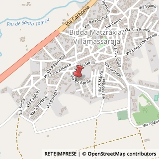 Mappa Via XXV Aprile, 15A, 09010 Villamassargia, Carbonia-Iglesias (Sardegna)