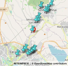 Mappa Via Adriano Olivetti, 09040 Settimo San Pietro CA, Italia (2.593)