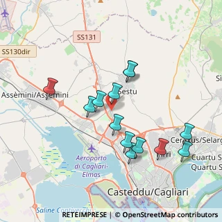 Mappa Ex SS. 131 Km 7, 09122 Cagliari CA, Italia (3.88385)