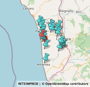 Mappa Via Pietro Mancini, 87030 Falconara Albanese CS, Italia (9.92)